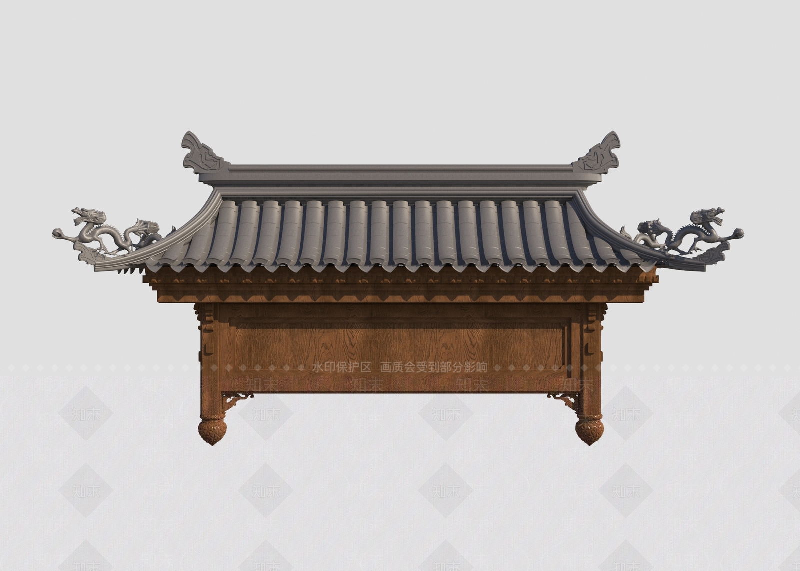 中式古建屋顶3D模型下载【ID:297955885】