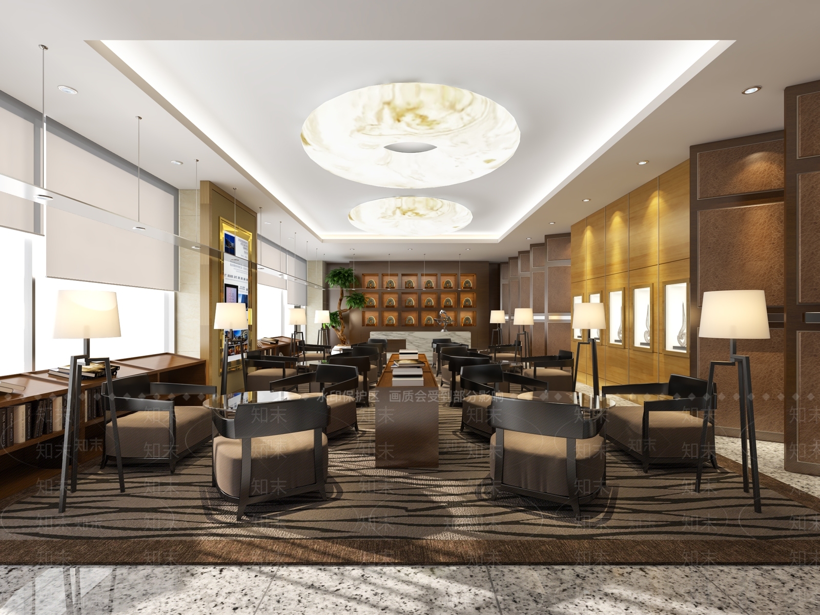 现代图书馆3D模型下载【ID:897968239】