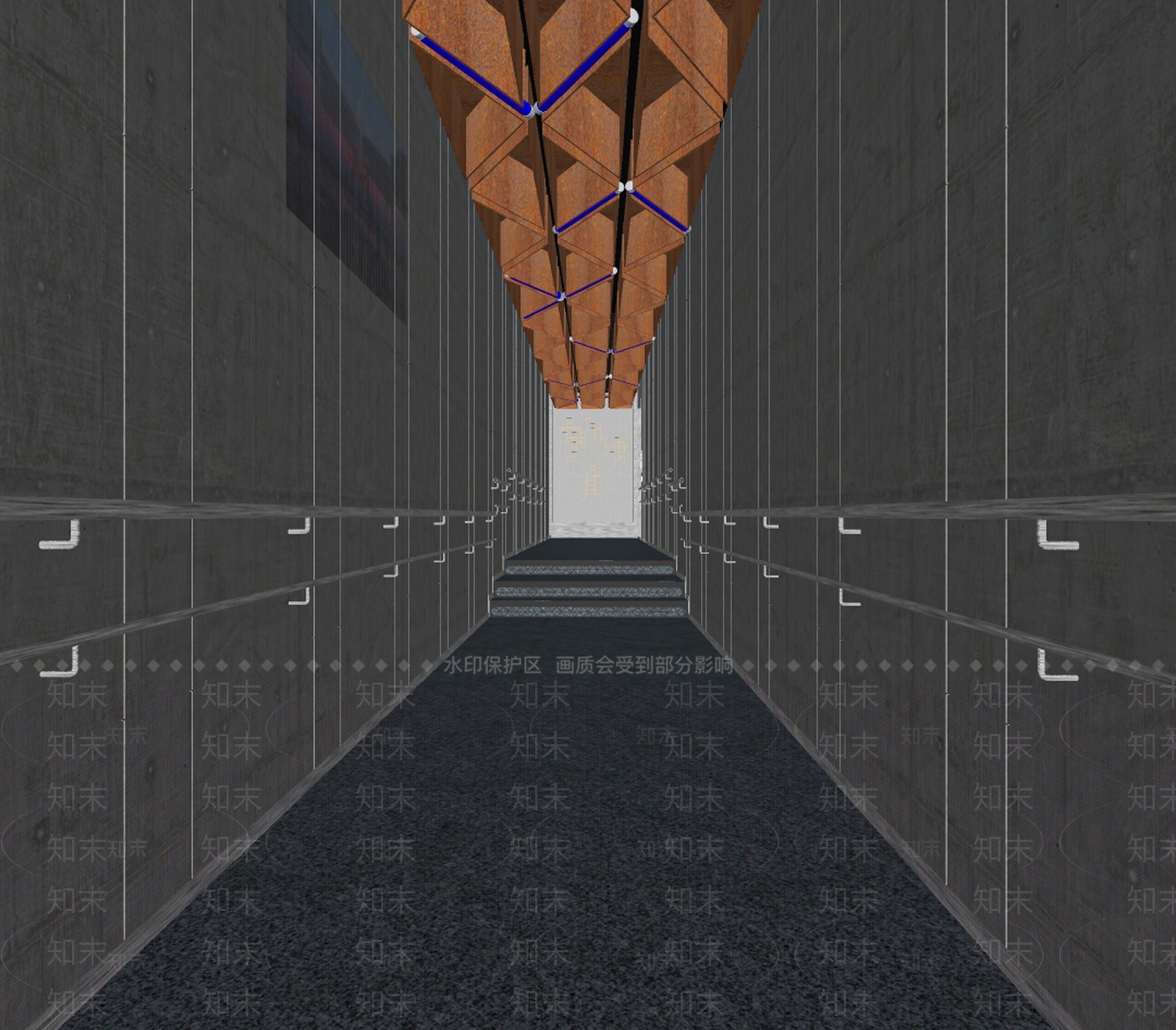 现代酒店玄关过道SU模型下载【ID:997971494】