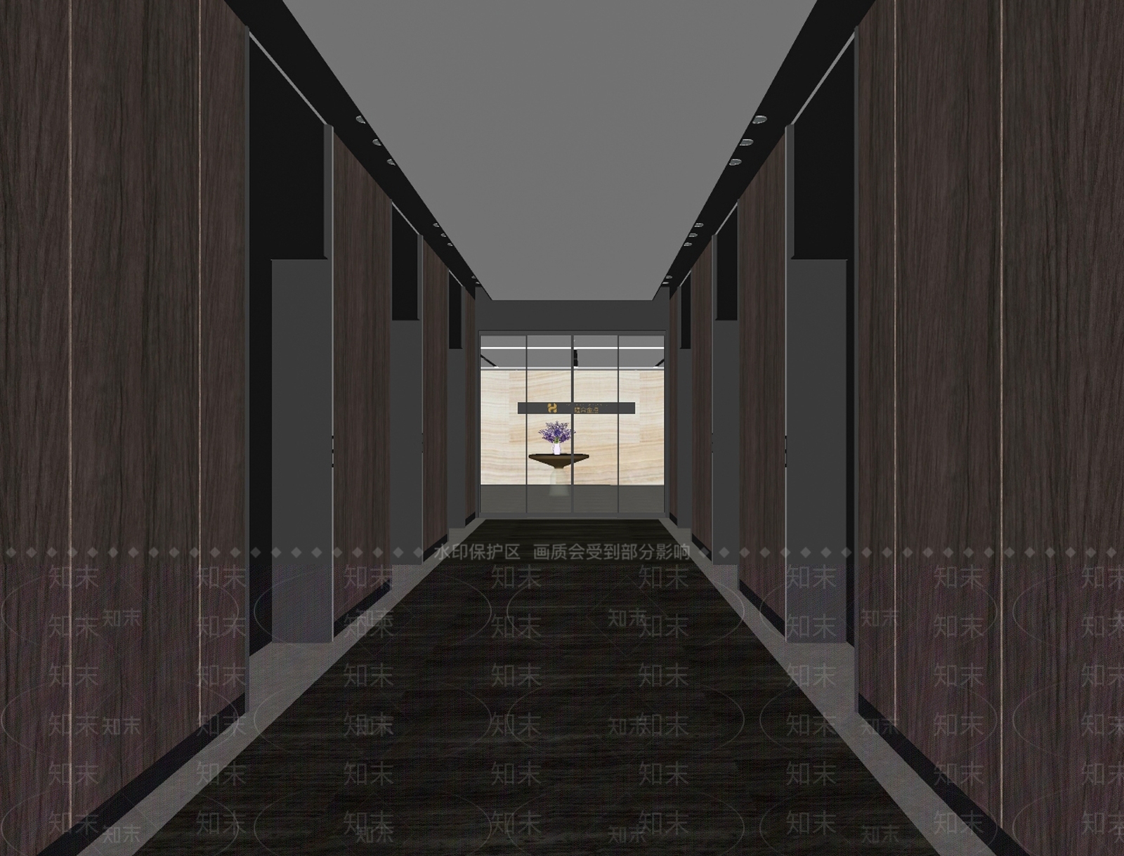 现代公司电梯厅SU模型下载【ID:797972001】