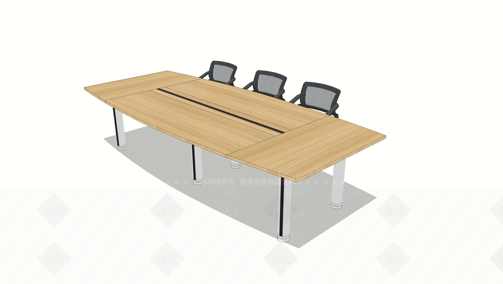 现代会议桌SU模型下载【ID:797975190】