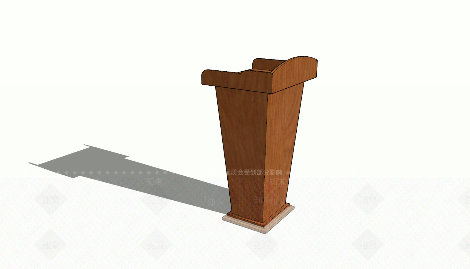 现代演讲台SU模型下载【ID:597977248】