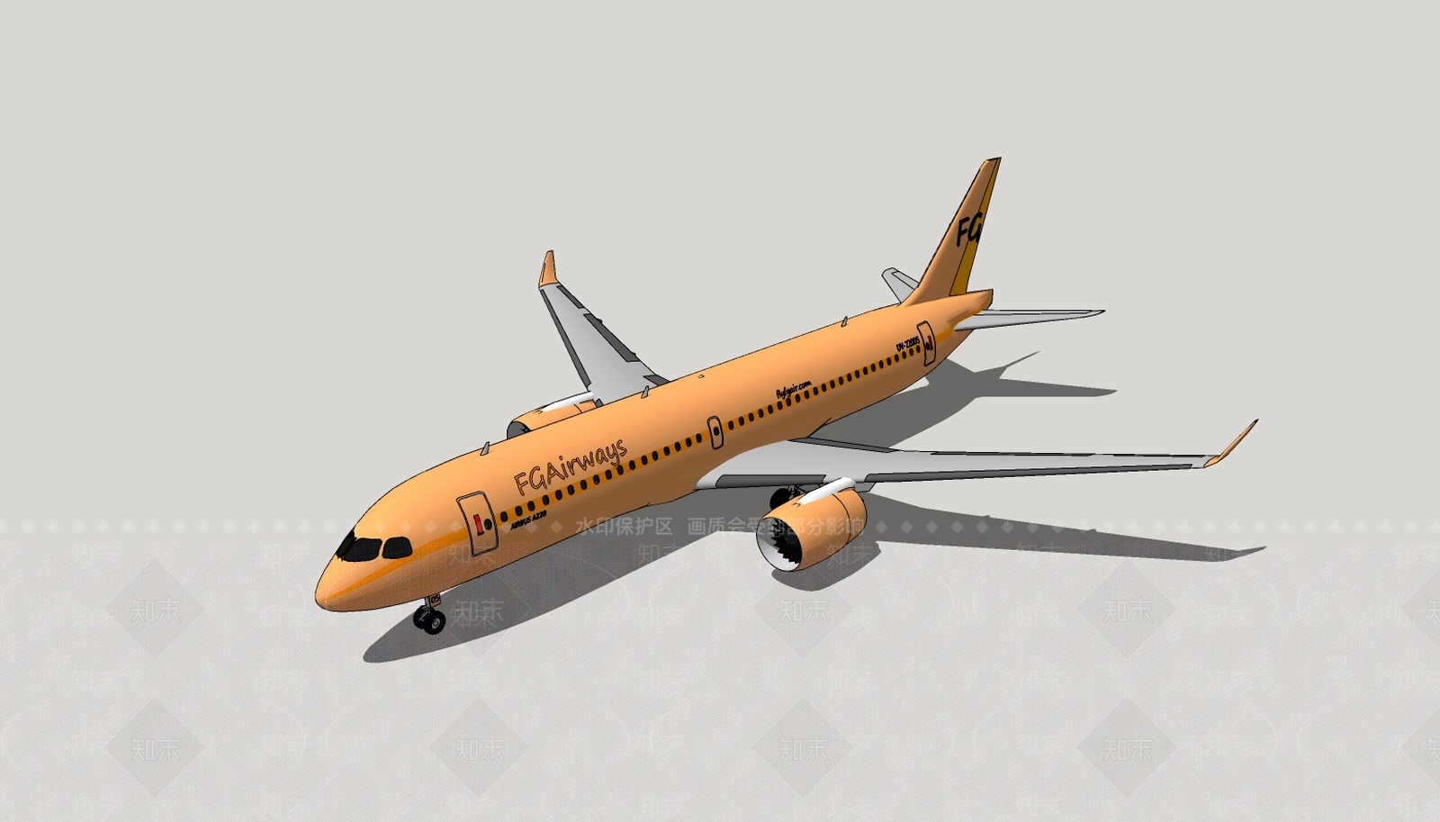 现代航空SU模型下载【ID:897982547】