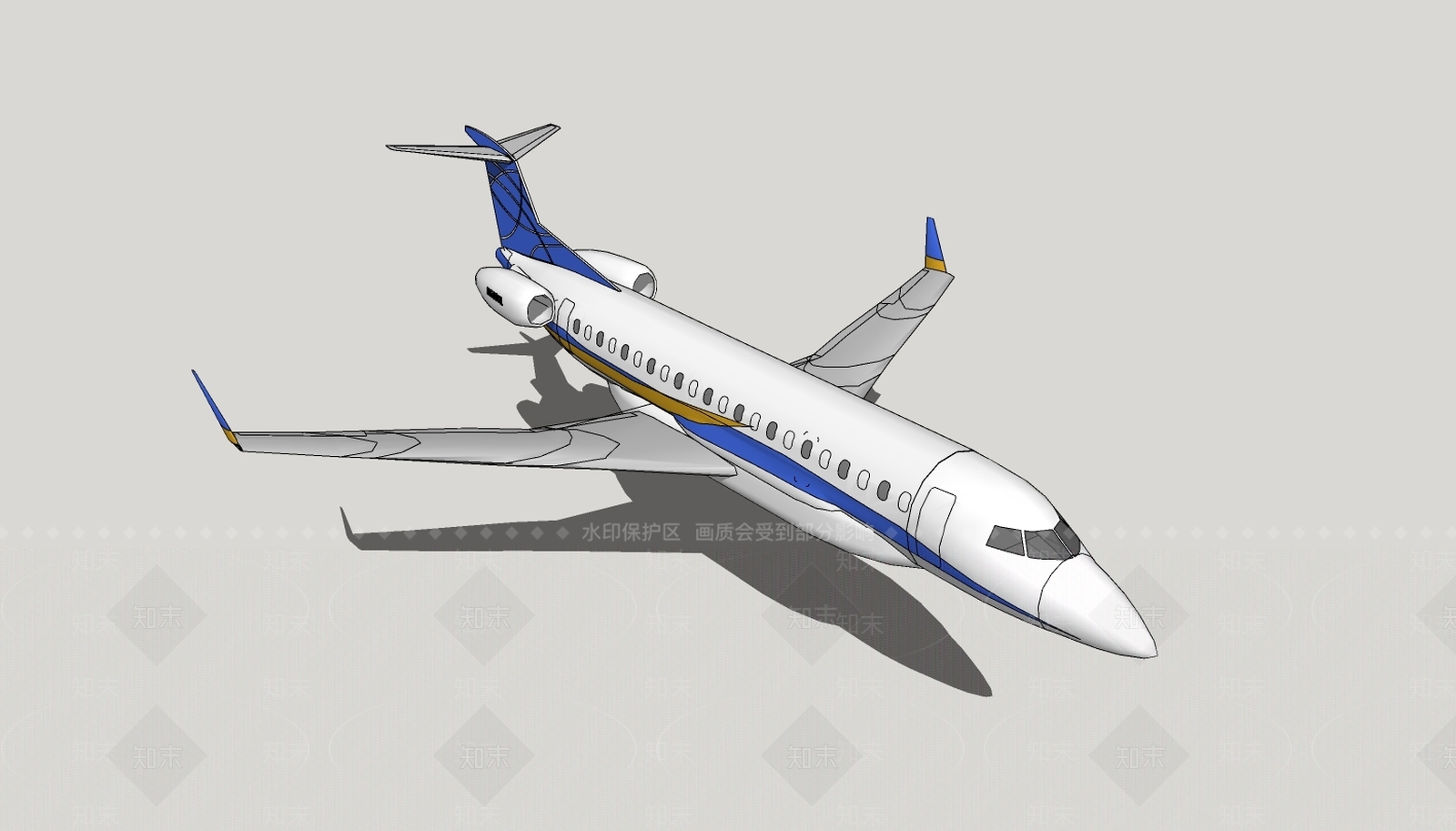 现代航空SU模型下载【ID:897982535】
