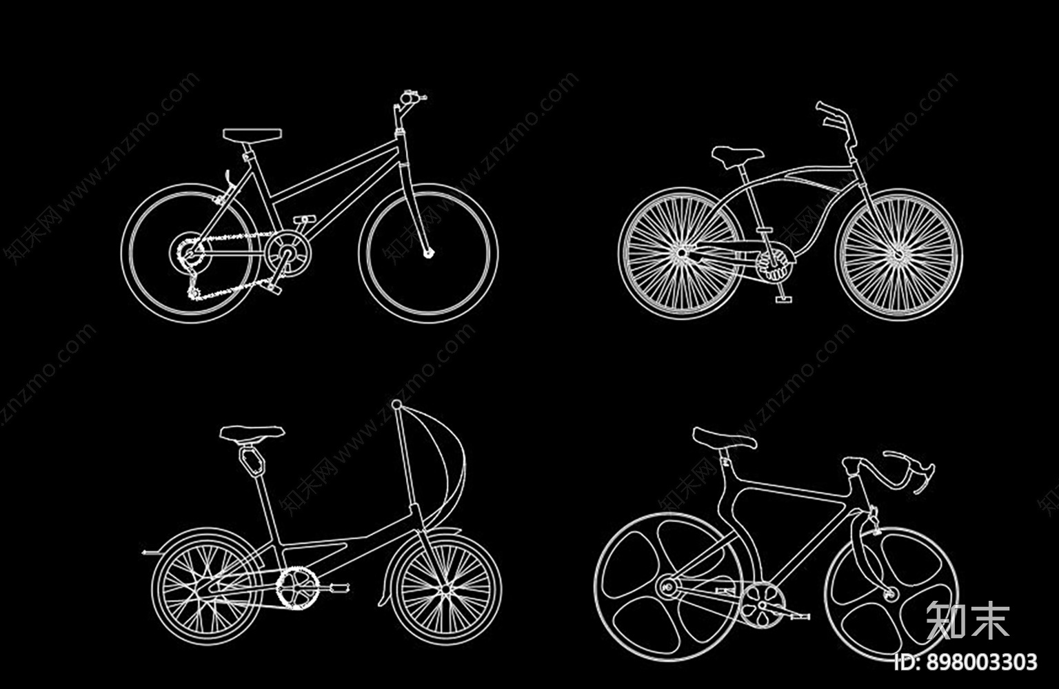 自行车施工图下载【ID:898003303】