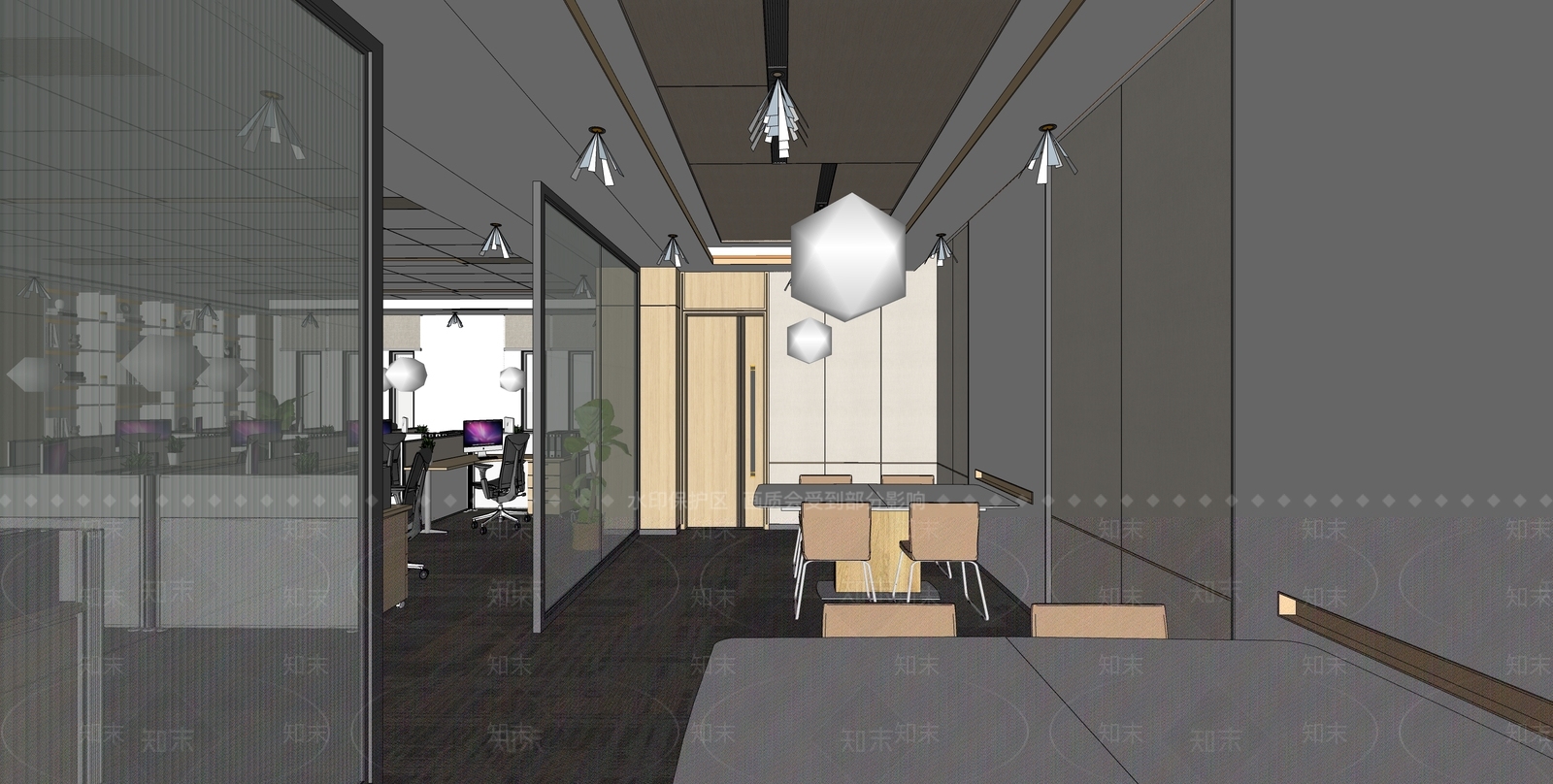 现代公司休息区SU模型下载【ID:798015349】