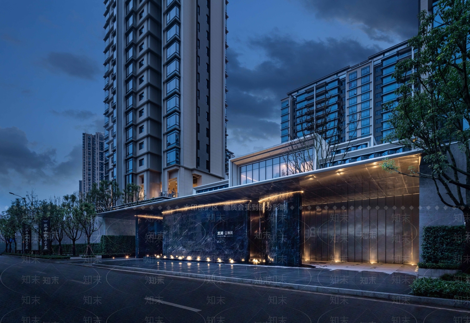 现代小区建筑SU模型下载【ID:898016732】