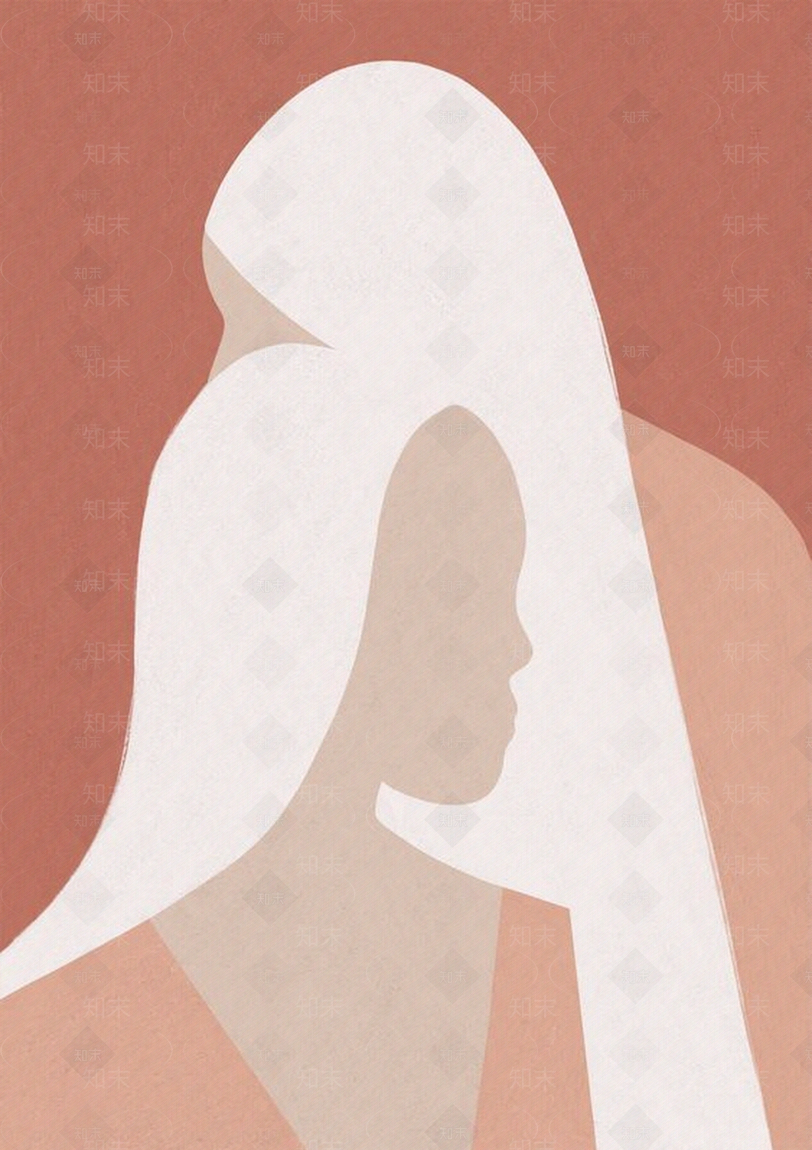 暖调人像抽象图贴图下载【ID:298016052】