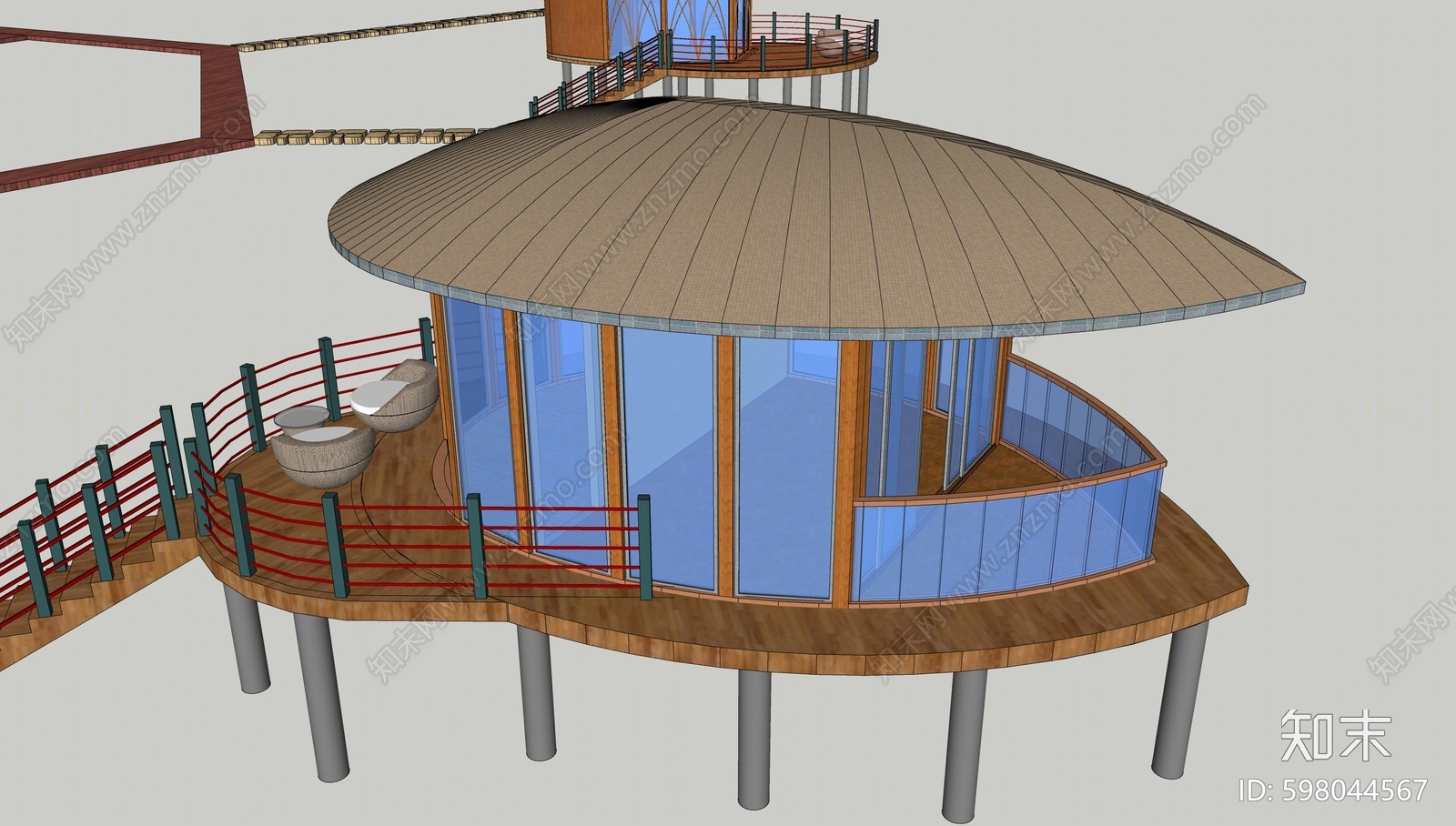 现代风格建筑SU模型下载【ID:598044567】