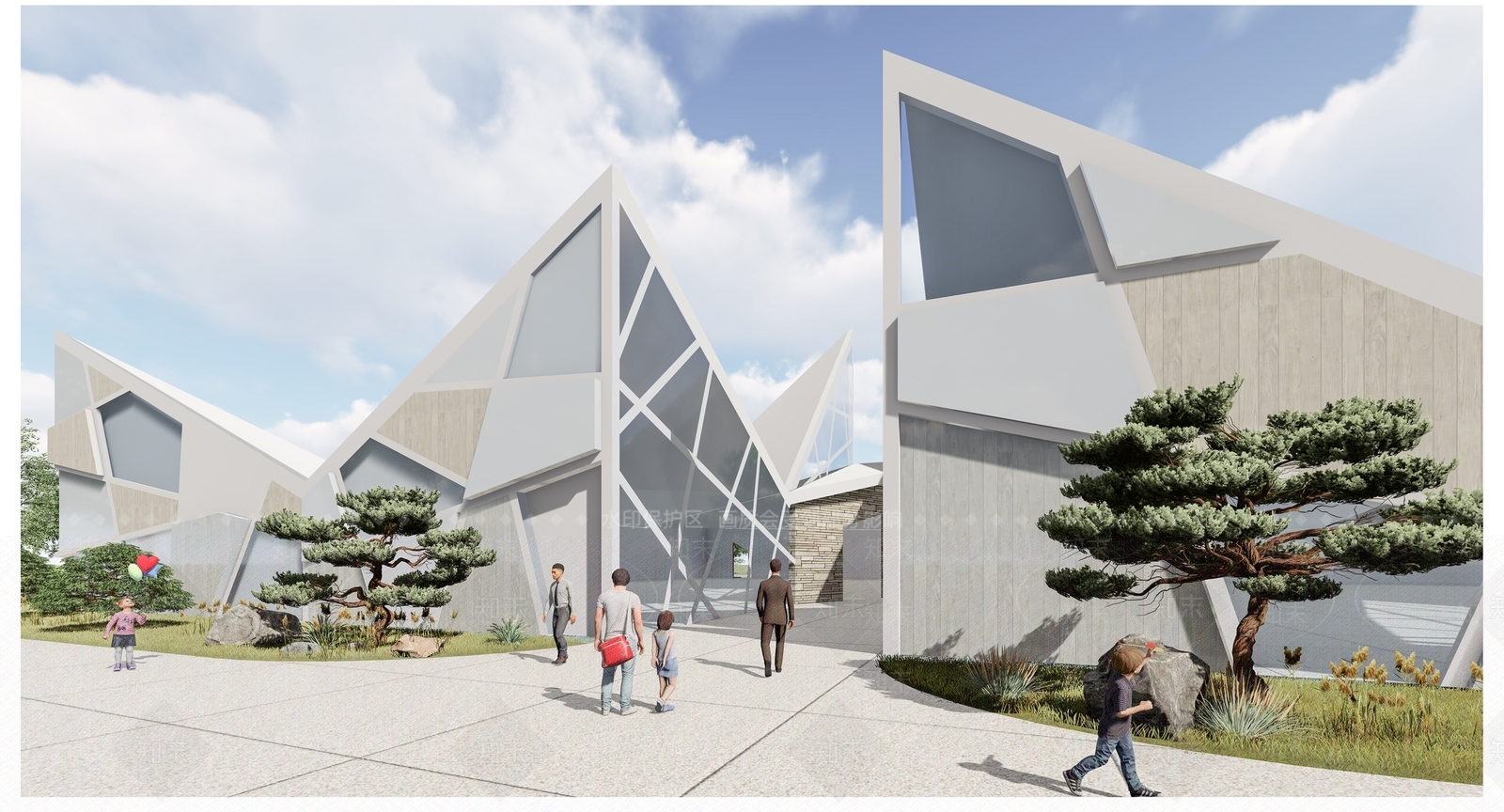现代公共建筑SU模型下载【ID:598328164】