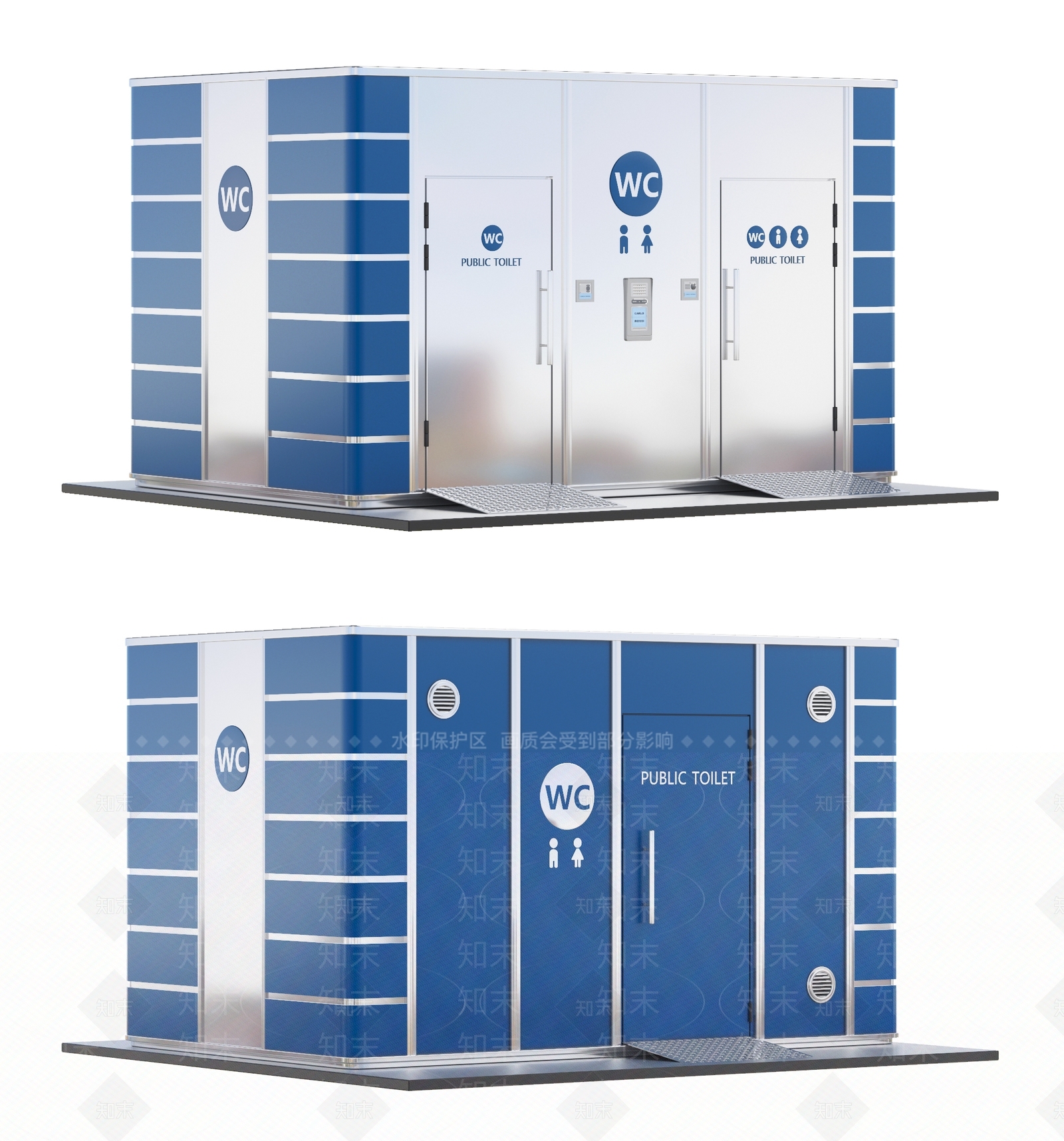 现代移动卫生间3D模型下载【ID:498361953】