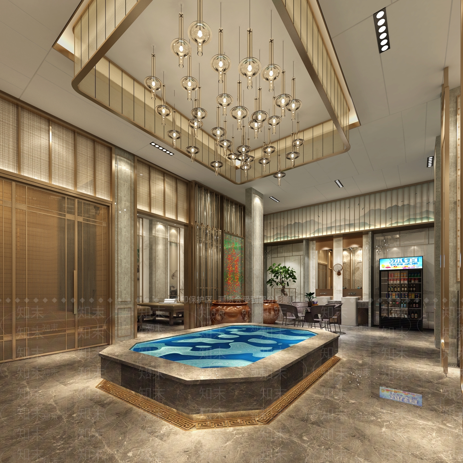 新中式足浴会所3D模型下载【ID:798070129】