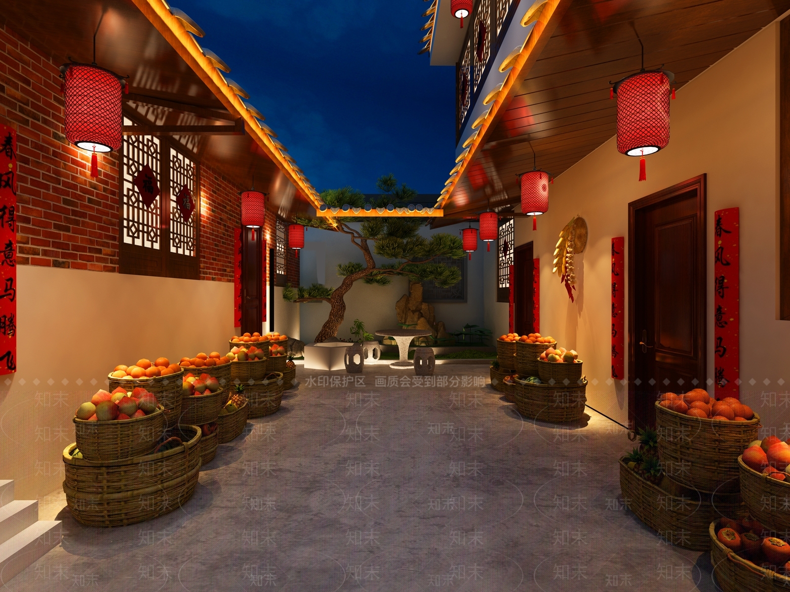 新中式火锅店3D模型下载【ID:398083271】
