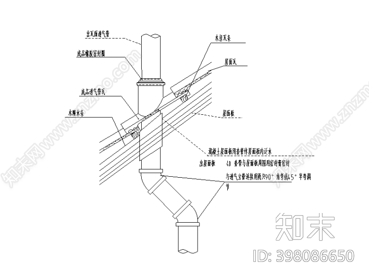 瓦屋面cad施工图下载【ID:398086650】