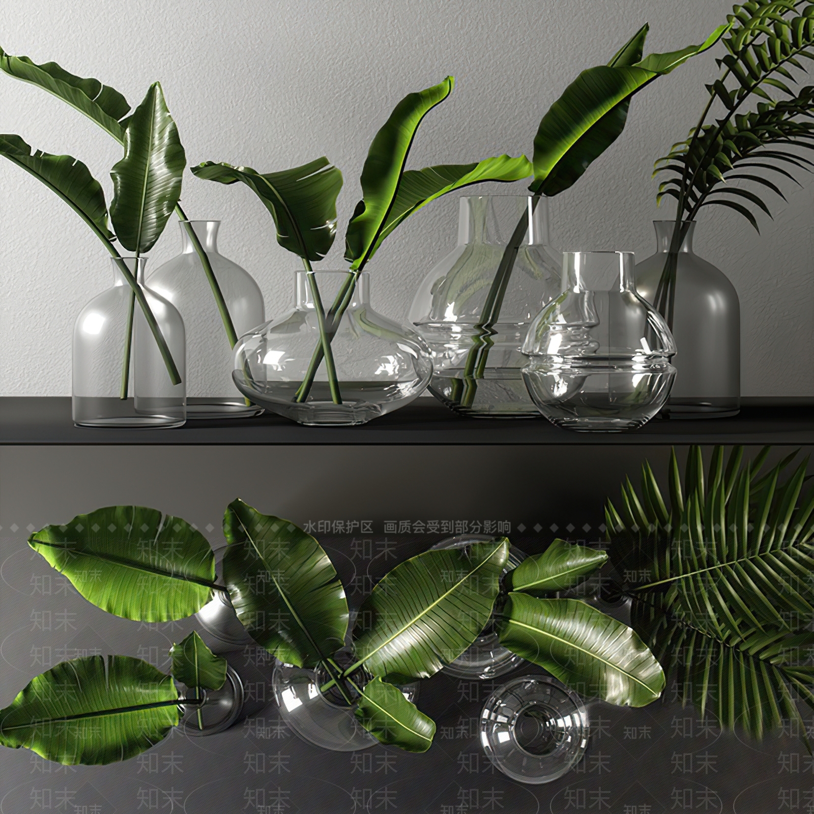 现代水生植物3D模型下载【ID:398087819】