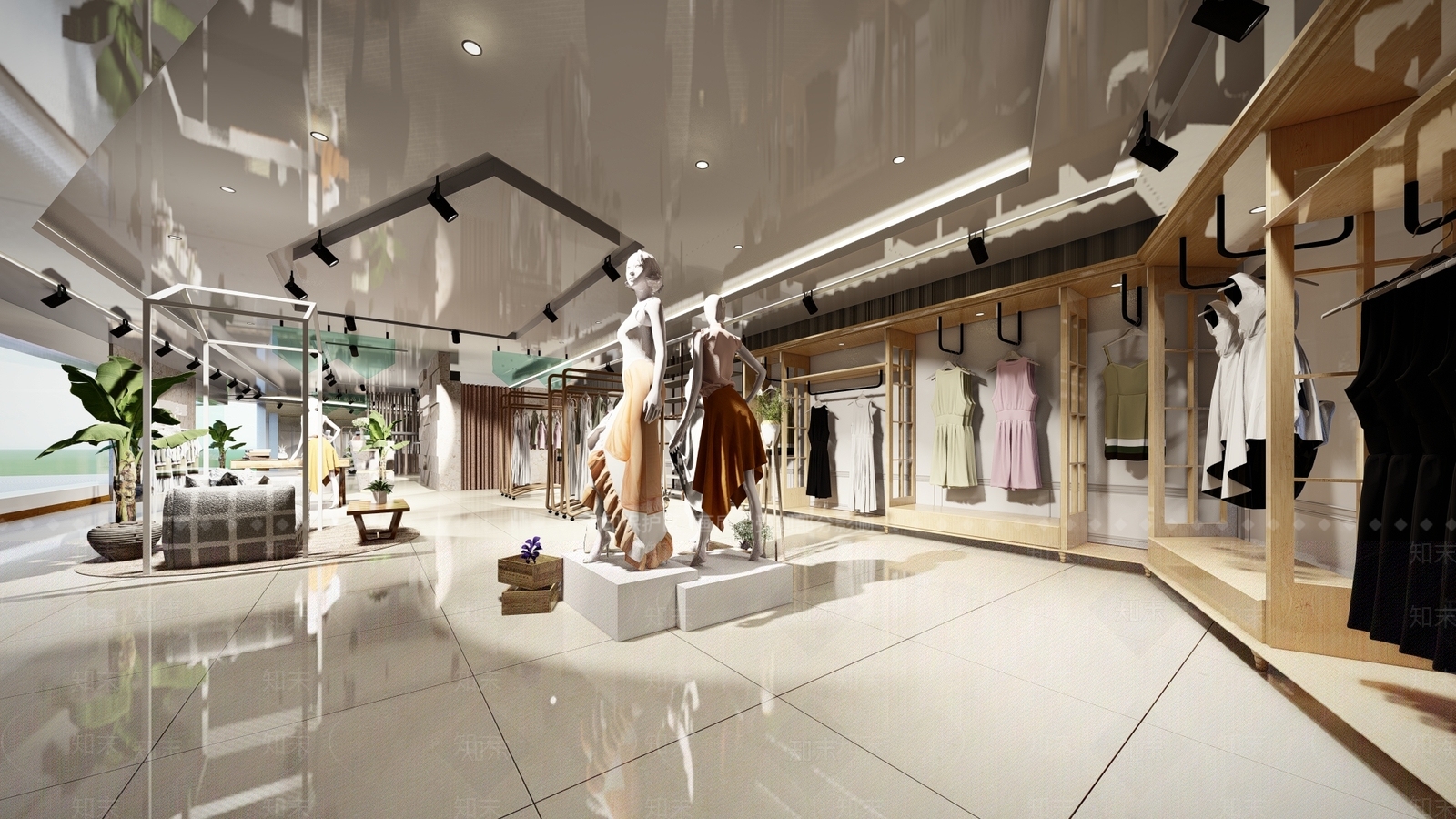 现代服装店SU模型下载【ID:198100065】