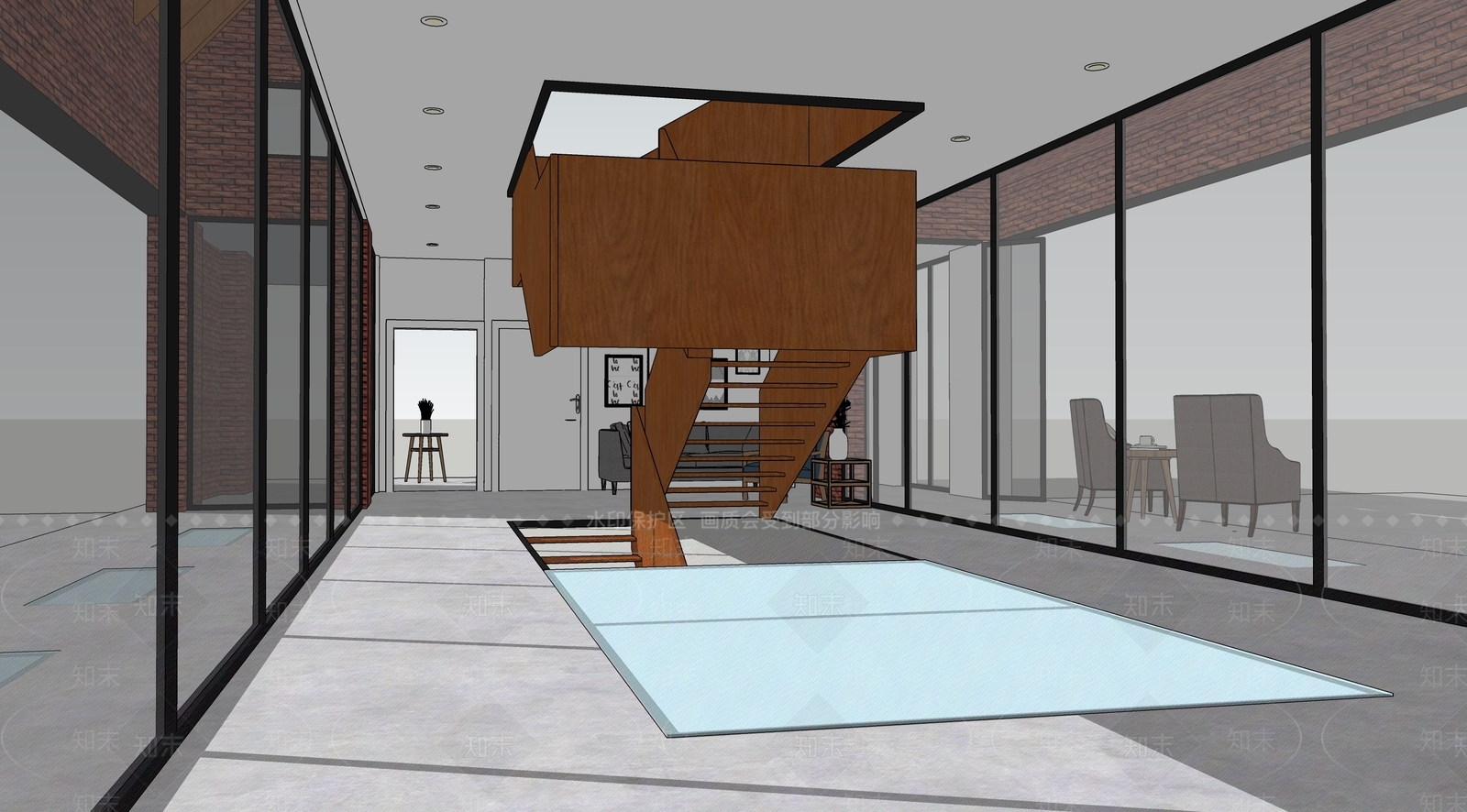 工业风工作室SU模型下载【ID:398115608】