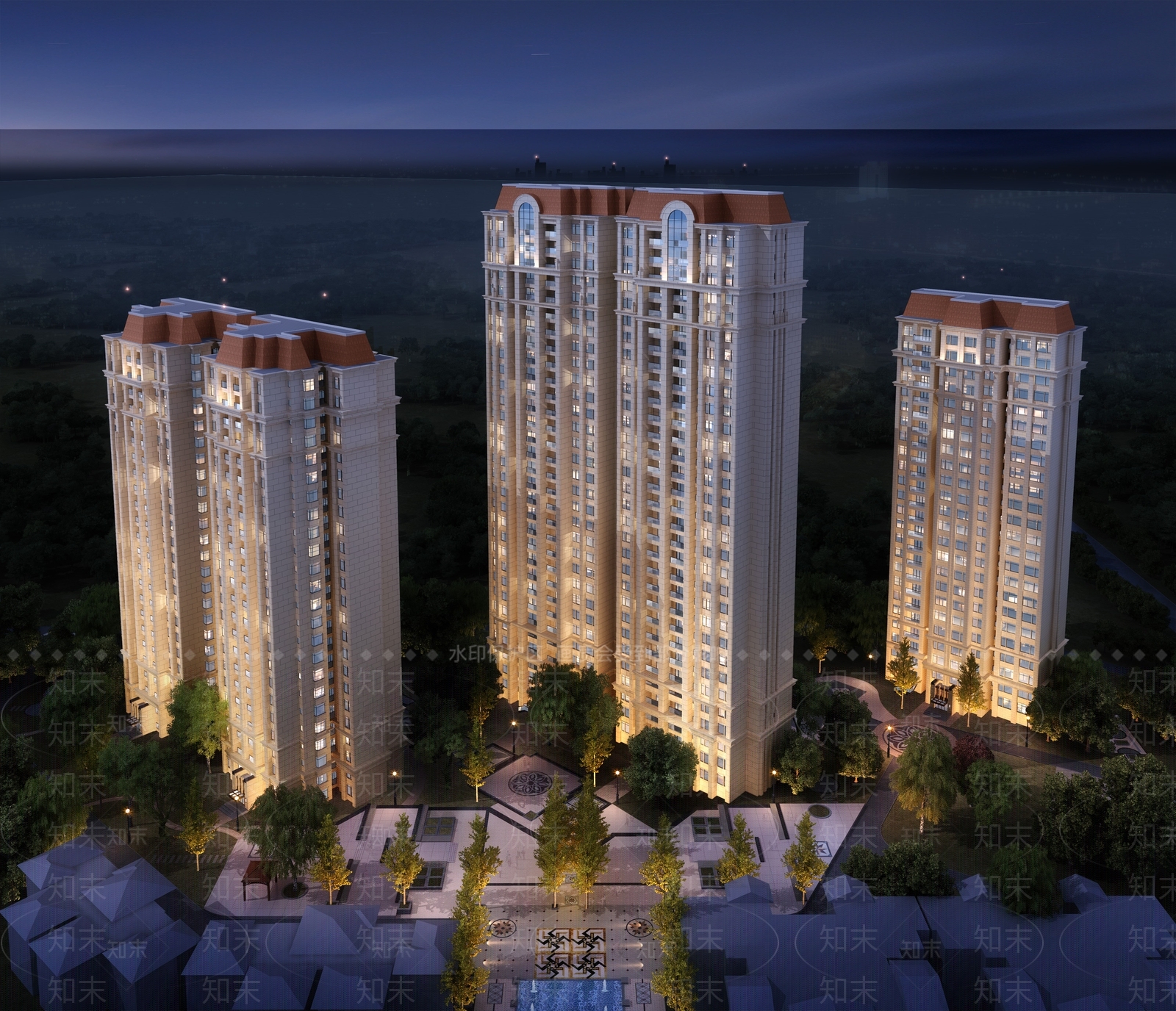 简欧商业楼盘3D模型下载【ID:198125162】