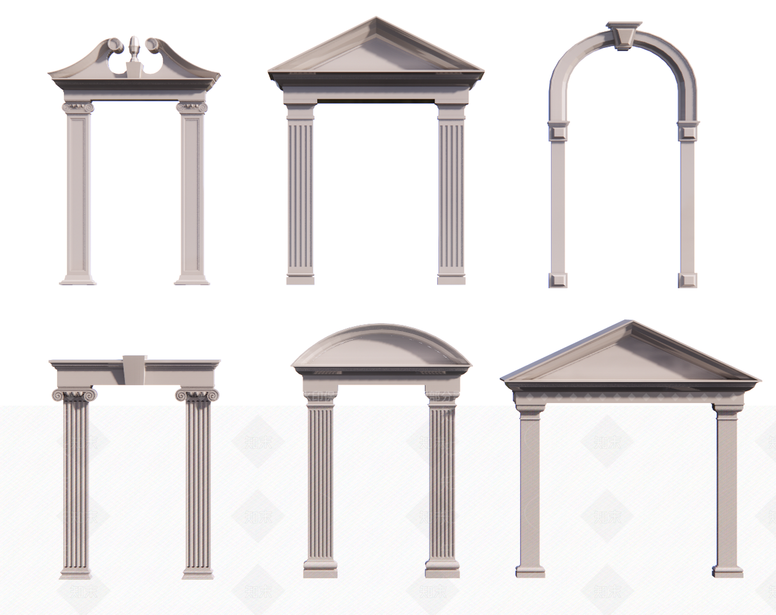 欧式构件SU模型下载【ID:498126887】