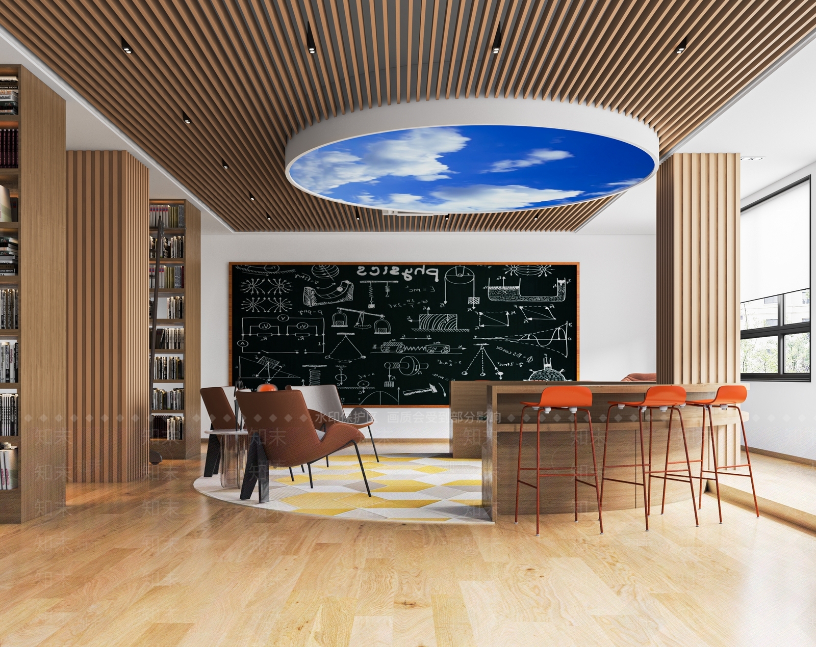 现代社区活动室3D模型下载【ID:898131267】