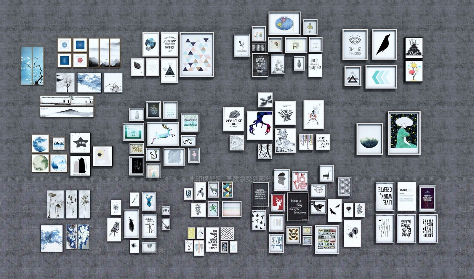 现代相框3D模型下载【ID:398148207】