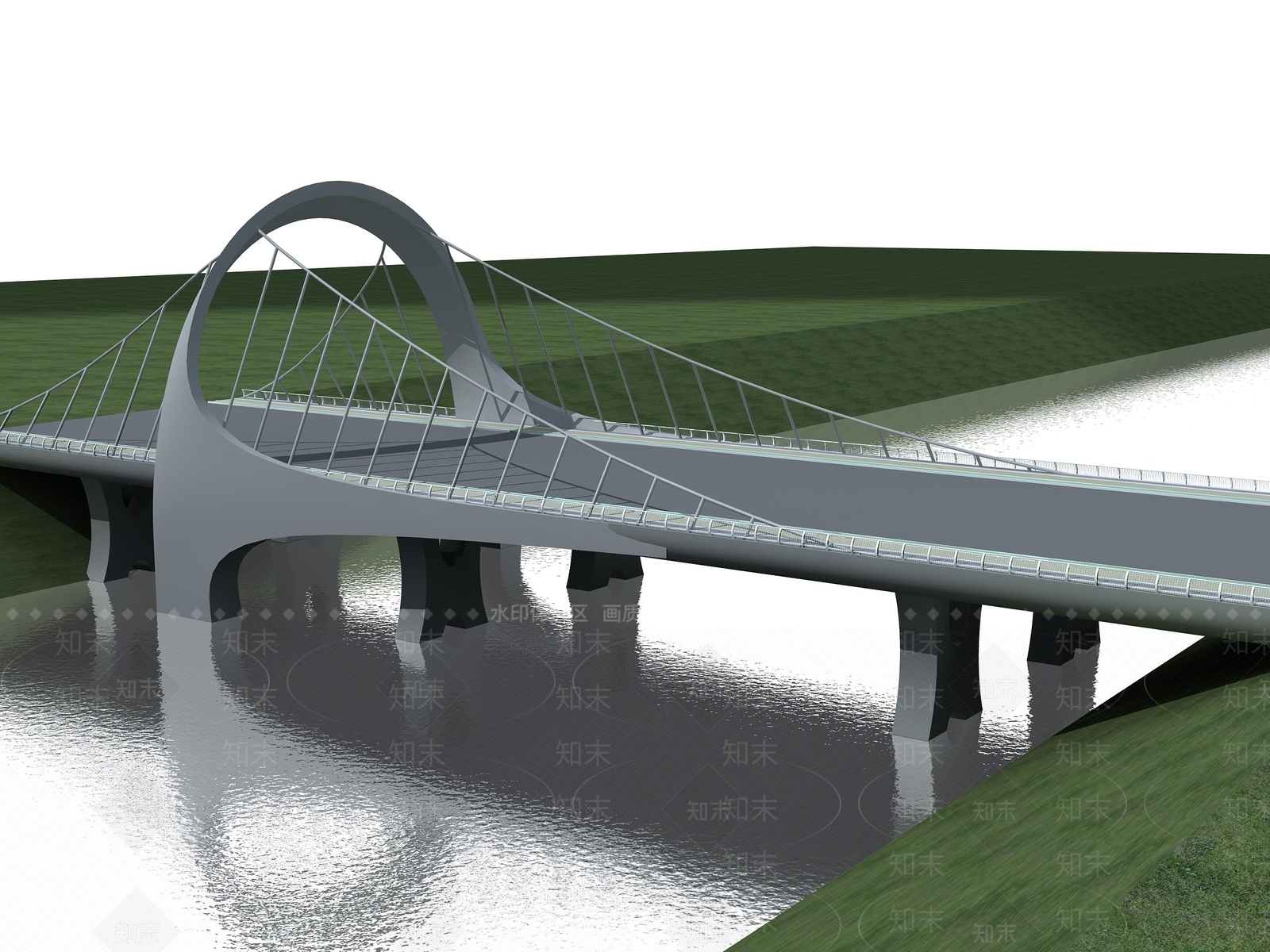 现代桥3D模型下载【ID:998148151】