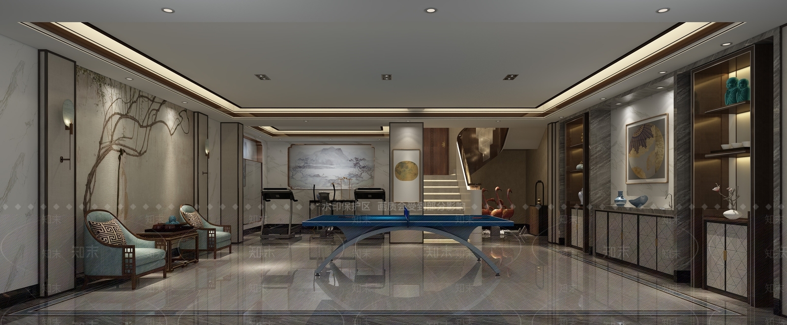 新中式家居健身房3D模型下载【ID:698149470】