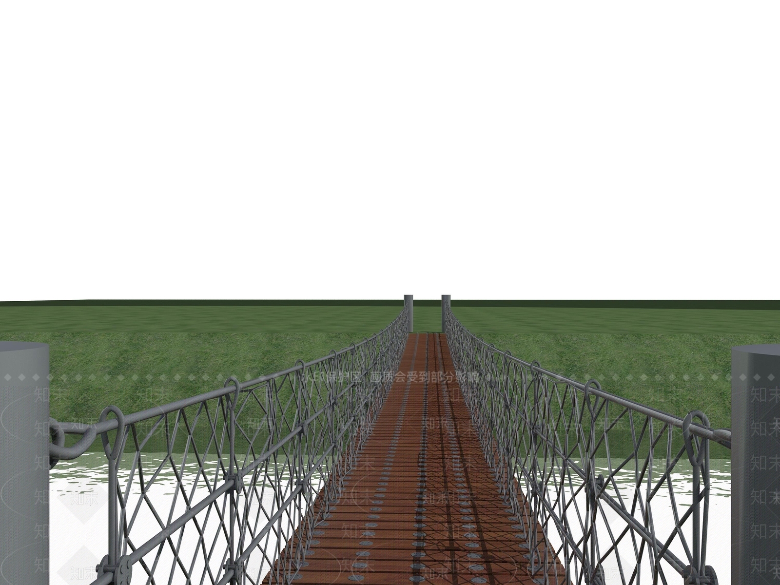 现代吊桥3D模型下载【ID:998149191】