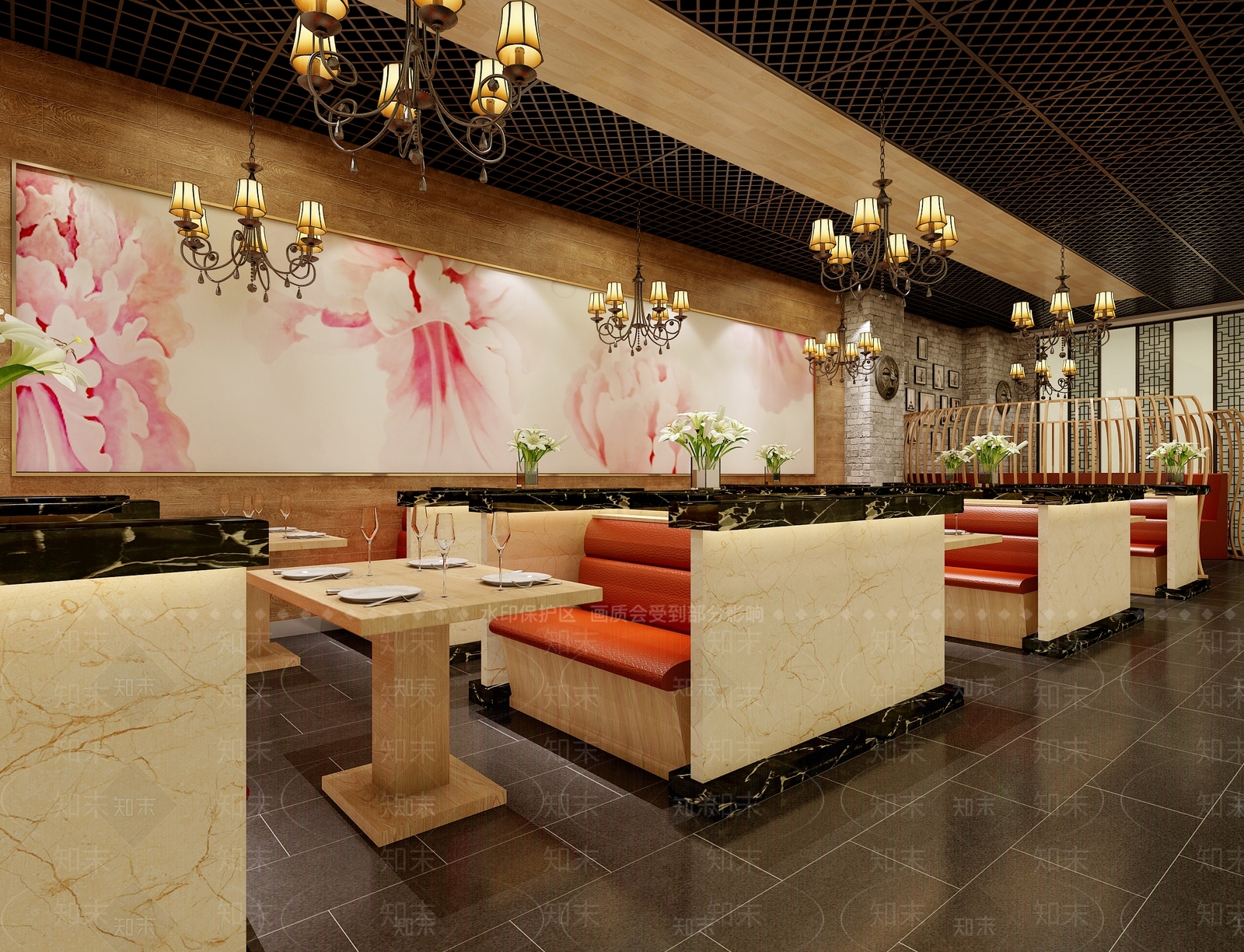 现代火锅店3D模型下载【ID:398158209】