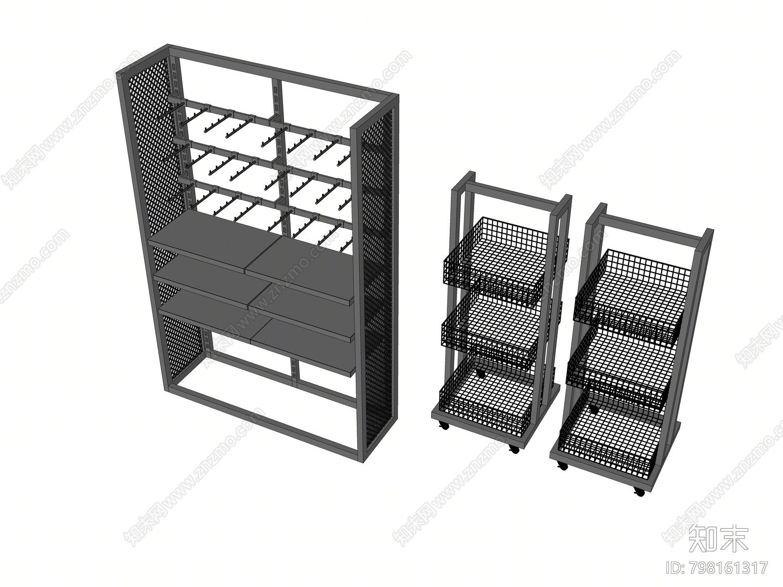 现代货架SU模型下载【ID:798161317】