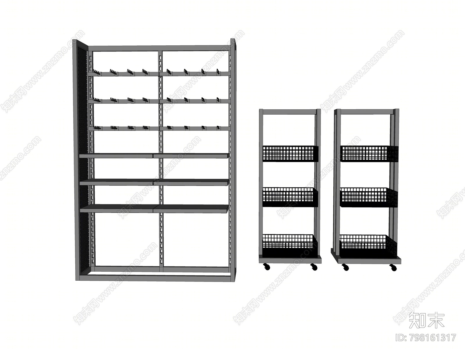 现代货架SU模型下载【ID:798161317】