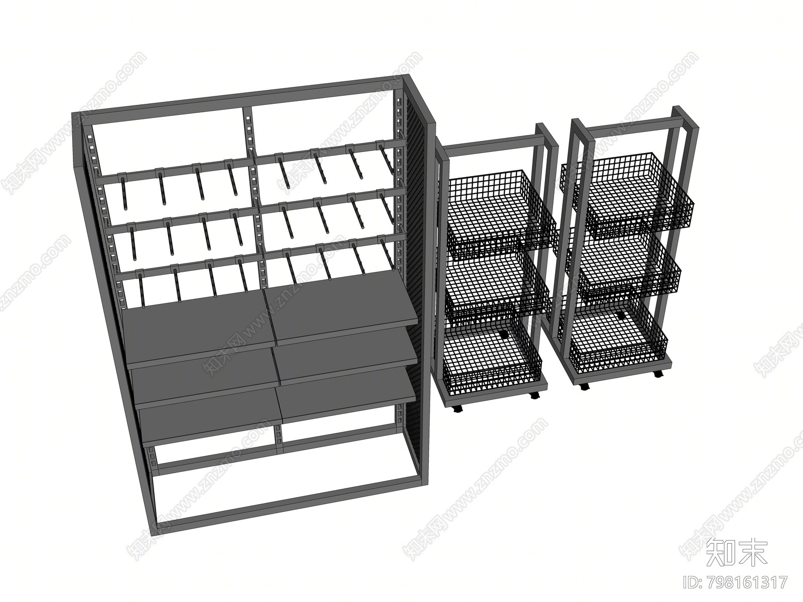 现代货架SU模型下载【ID:798161317】