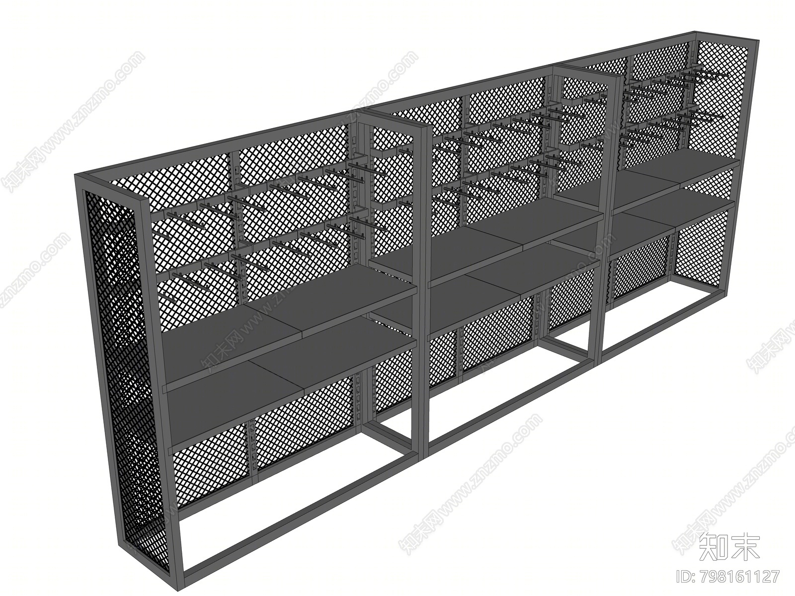 现代货架SU模型下载【ID:798161127】