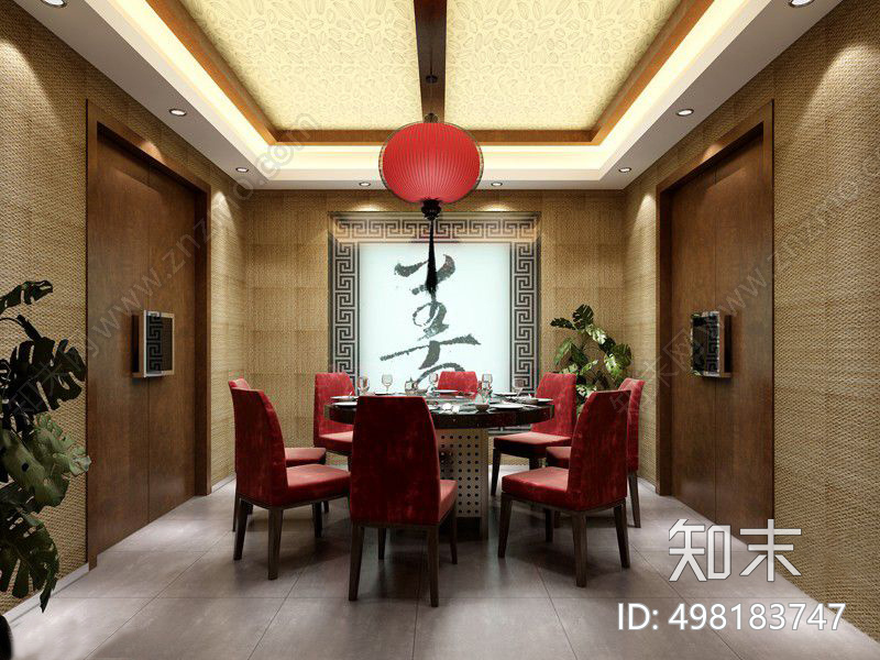 中式餐厅cad施工图下载【ID:498183747】