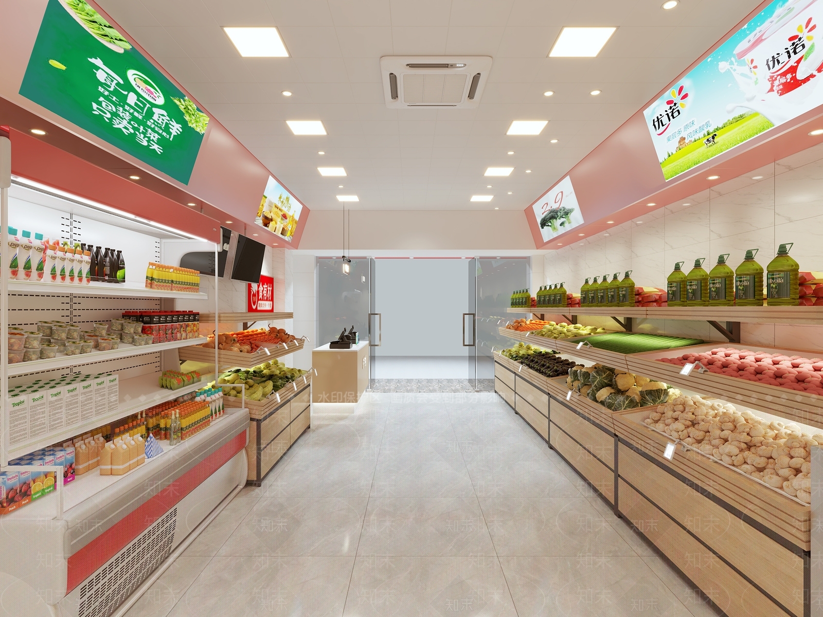 现代超市3D模型下载【ID:298186696】