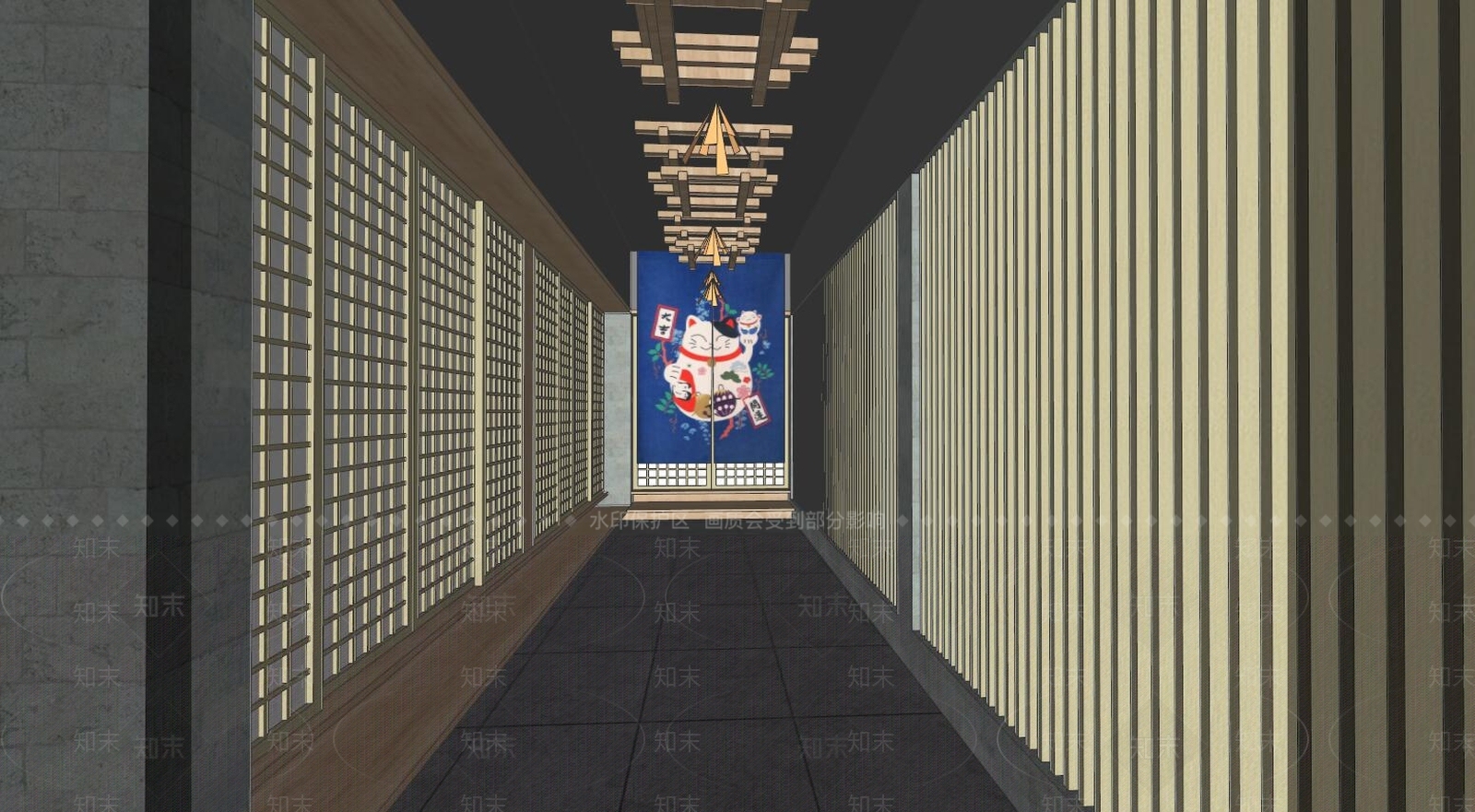 日式日韩料理店SU模型下载【ID:798197832】