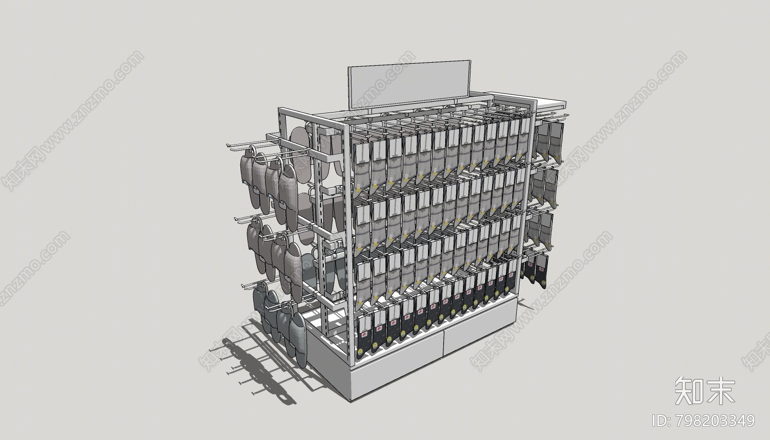 现代货架SU模型下载【ID:798203349】