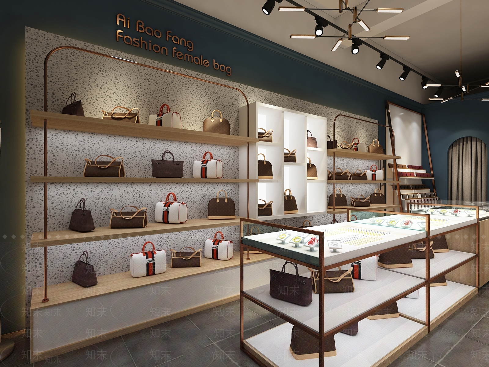现代箱包店3D模型下载【ID:398215248】_知末3d模型网