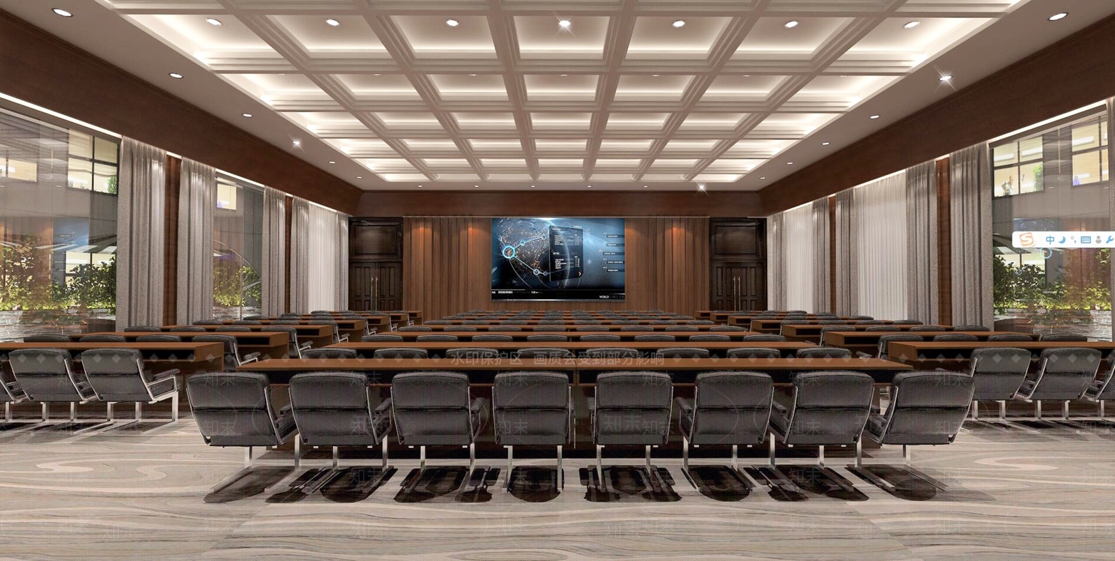 现代报告厅3D模型下载【ID:798217820】