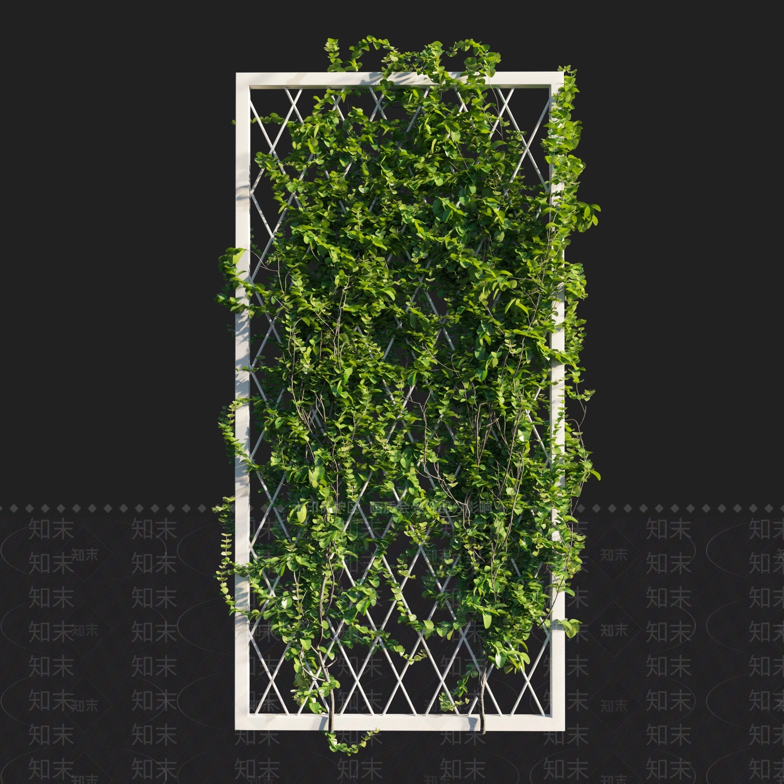 现代绿植墙3D模型下载【ID:498254242】
