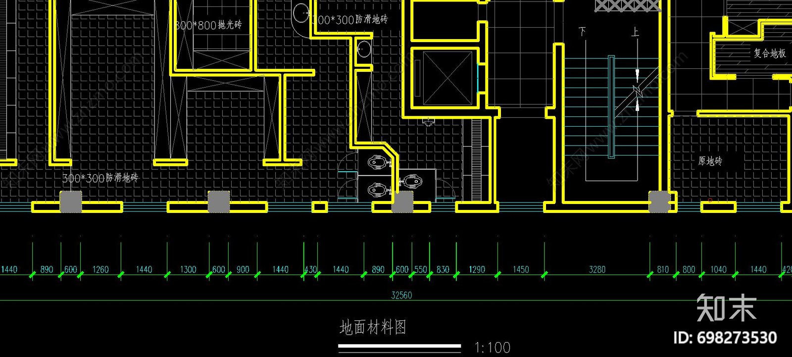 现代瑜伽会所cad施工图下载【ID:698273530】