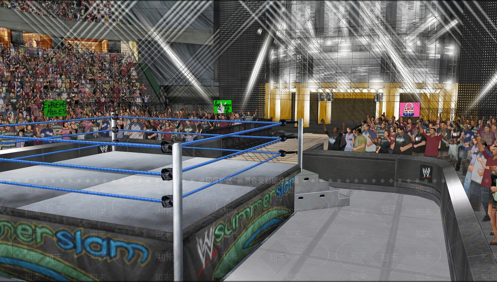 现代擂台娱乐空间SU模型下载【ID:598564435】