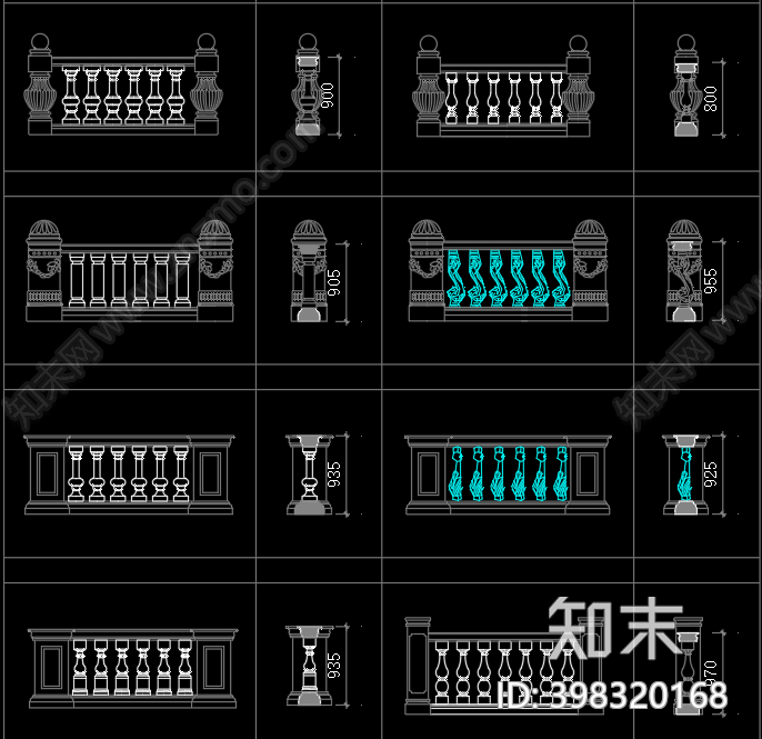 石材栏杆柱施工图下载【ID:398320168】