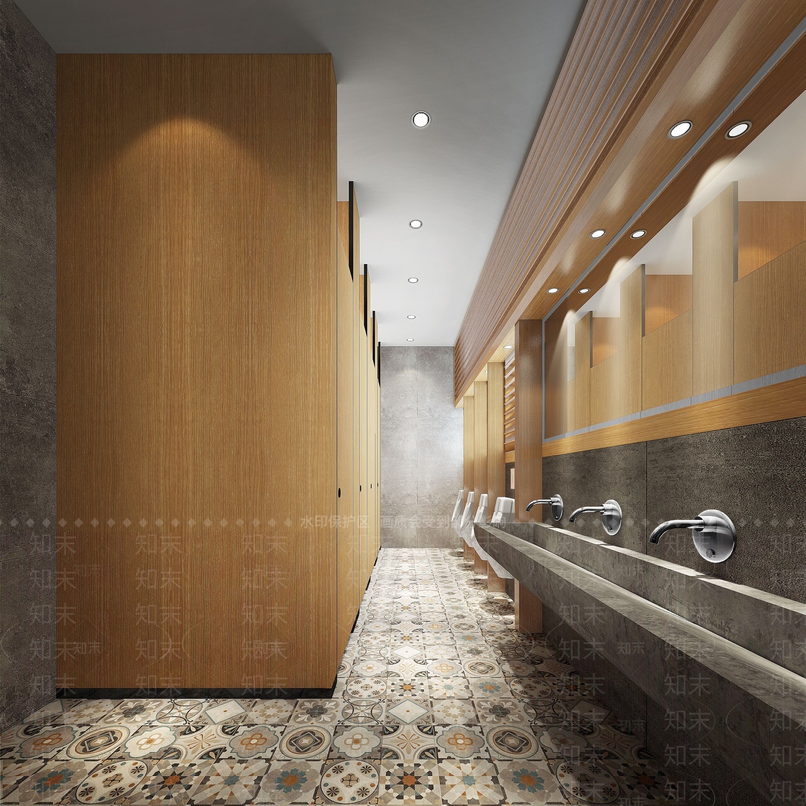 现代商场卫生间3D模型下载【ID:298323910】