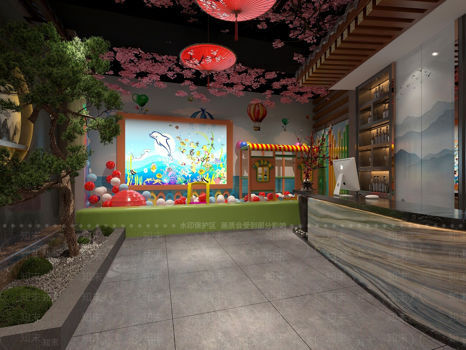 工业风火锅店3D模型下载【ID:398345258】