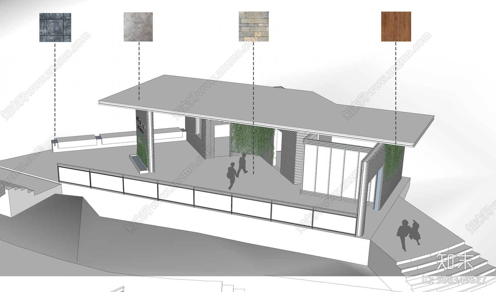 现代风格公建SU模型下载【ID:598349527】