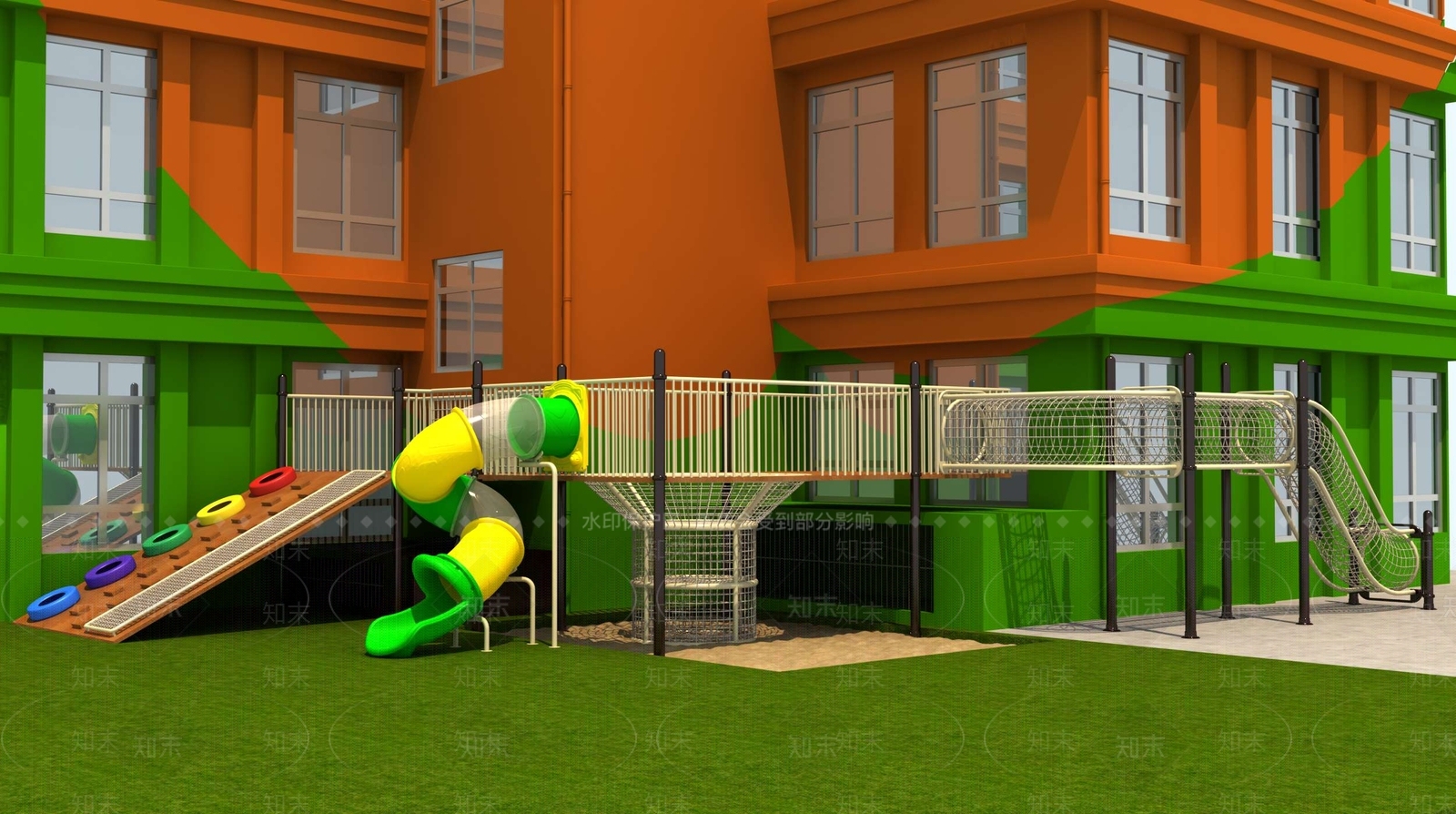 现代游乐场设施3D模型下载【ID:998372248】