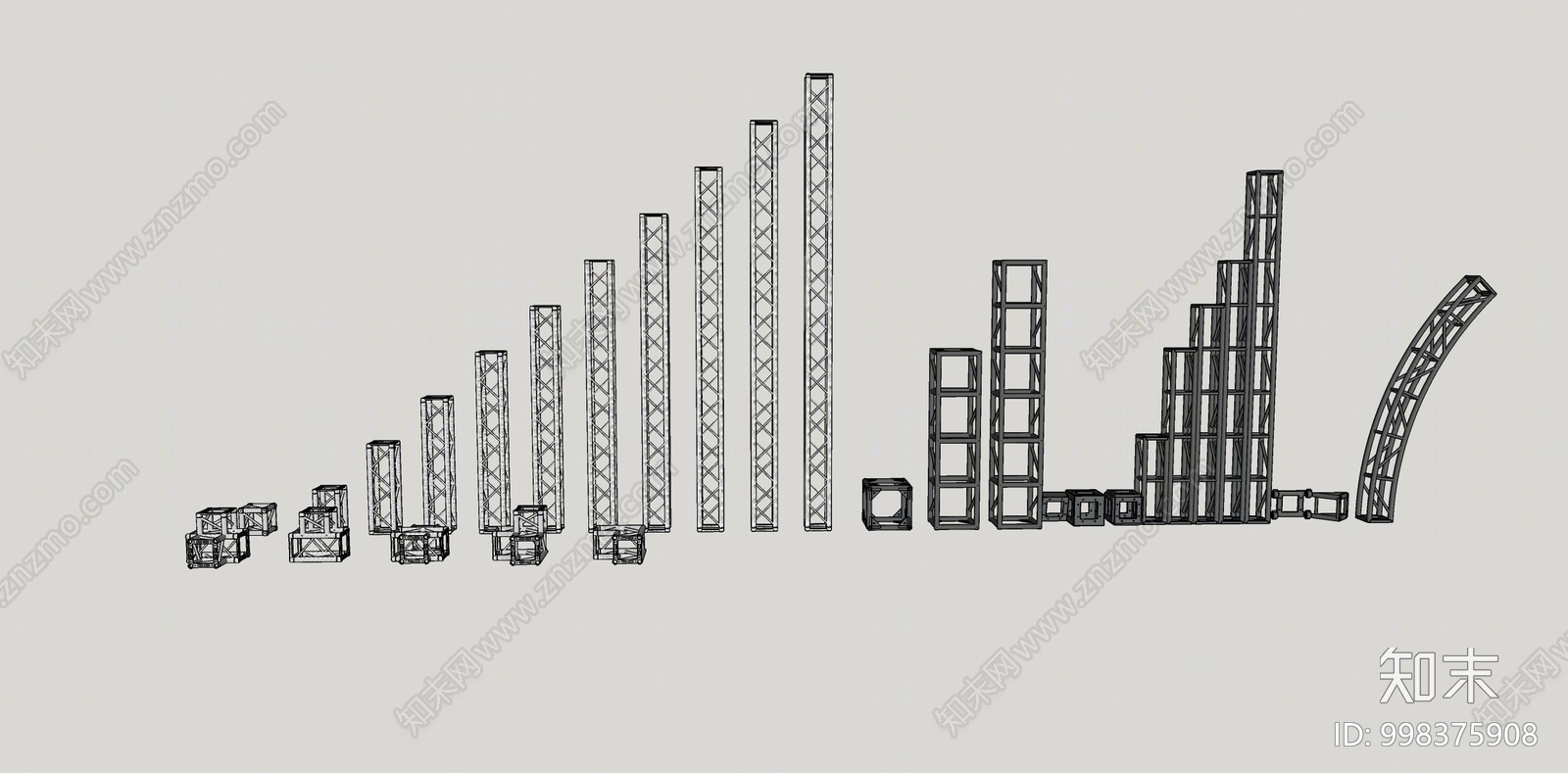 现代柱子SU模型下载【ID:998375908】