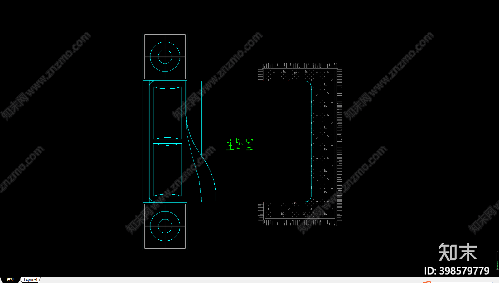 床具cad施工图下载【ID:398579779】