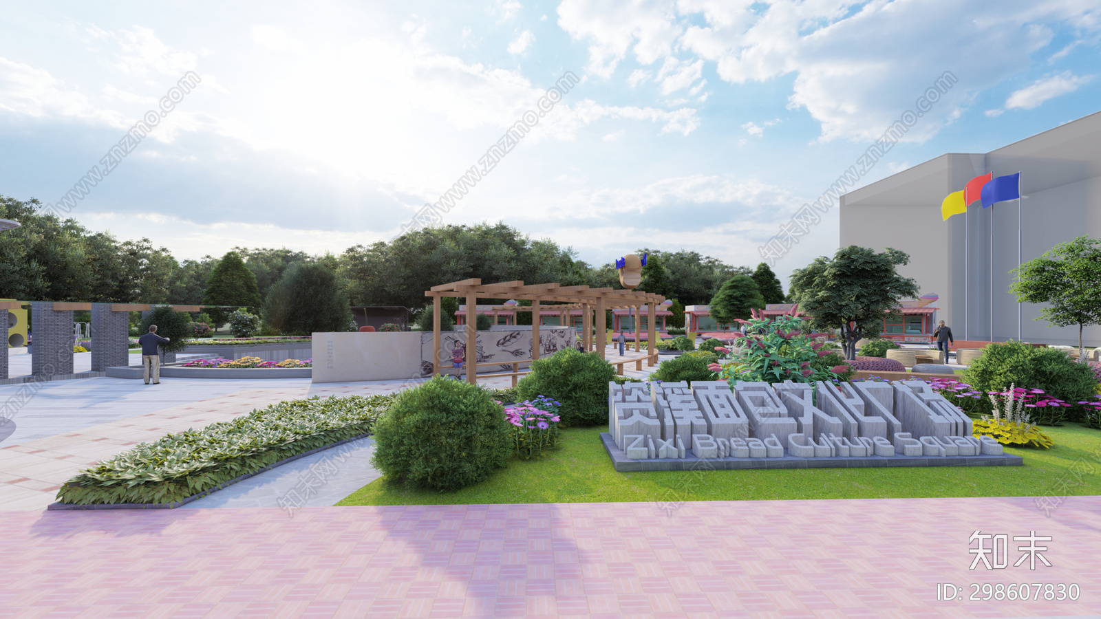 现代广场景观cad施工图下载【ID:298607830】
